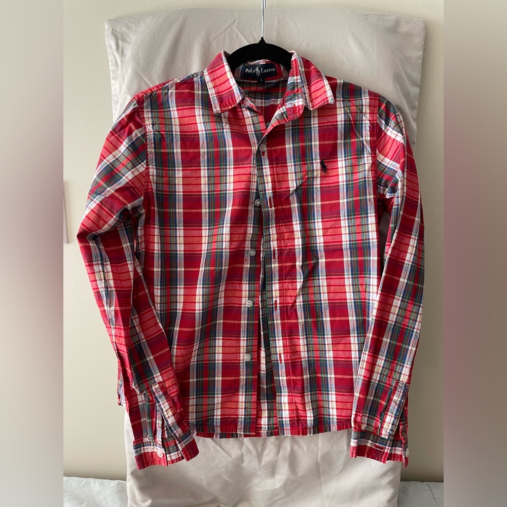 Button up Polo Ralph Lauren Plaid Shirt